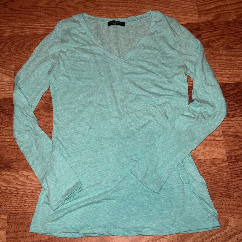 Love Cameron La Sea Green Long Sleeve Tops Love Cameron La Sea Green Long Sleeve Tops